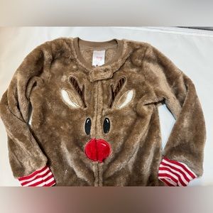 Plush reindeer jammies 24 mos